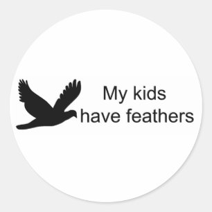 Mijn Kinderen hebben veren Stickers