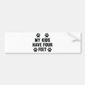 Mijn Kinderen hebben vier Feet Bumpersticker (Voorkant)