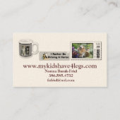 Mijn Kinderen hebben vier nieuwe Visitekaartjes (Achterkant)