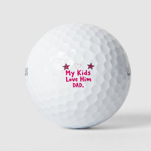 Mijn kinderen houden van hem golfballen cool perso (Voorkant)