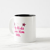 Mijn kinderen houden van hem mok gepersonaliseerd  (Voorkant links)