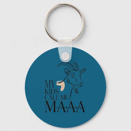 Mijn kinderen noemen me maaa grappige geit moeder sleutelhanger (Voorkant)