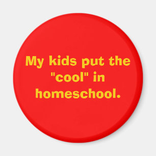 Mijn kinderen zetten het 'cool' in homeschool. magneet