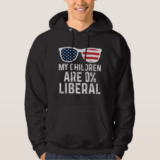 Mijn kinderen zijn 0% liberaal patriottisch hoodie