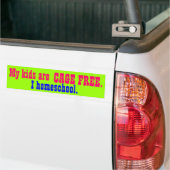 Mijn kinderen zijn CAGE FREE. Bumpersticker (Op Truck)