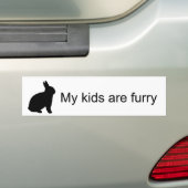 Mijn Kinderen zijn Furry (Bunny)Bumpersticker Bumpersticker (Op auto)