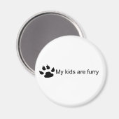 Mijn Kinderen zijn harige (hondenpootje) magneet (Voorkant / Achterkant)
