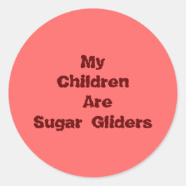 Mijn kinderen zijn suikerzweren ronde sticker