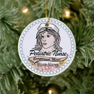 Mijn kinderverpleegkundige keramisch ornament