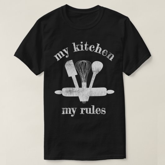 MIJN KITCHEN MIJN REGELS HOME COOK BAKER KITCHEN T T-SHIRT (Design voorkant)