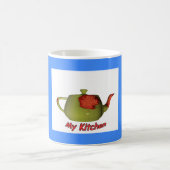 MIJN KITCHEN TEAPOT OP BLAUW KOFFIEMOK (Center)