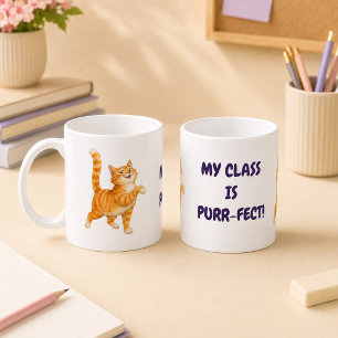 Mijn Klas Is Poep-ie Roze Kat Paarse Leraar Koffiemok
