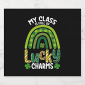 Mijn klas is vol geluk met Sint Patrick's Day Bier Etiket (Enkel label)