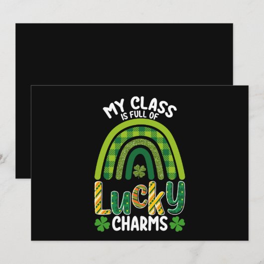 Mijn klas is vol geluk met Sint Patrick's Day Kaart (Voorkant / Achterkant)