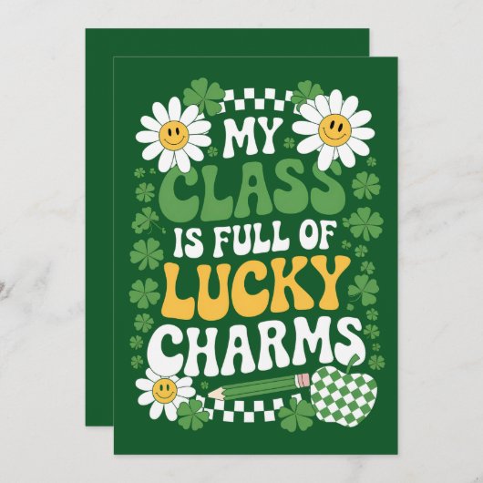 Mijn klas is vol geluk met Sint Patrick's Day Kaart (Voorkant / Achterkant)