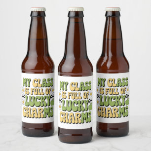 Mijn klas zit vol Lucky Charms Patricks leraar Bier Etiket
