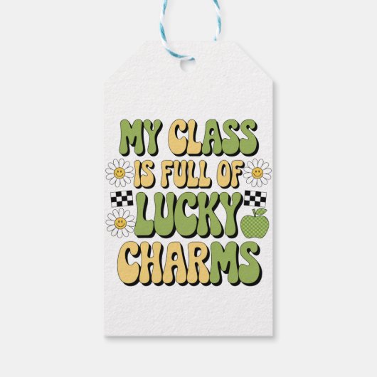 Mijn klas zit vol Lucky Charms Patricks leraar Cadeaulabel (Achterkant)