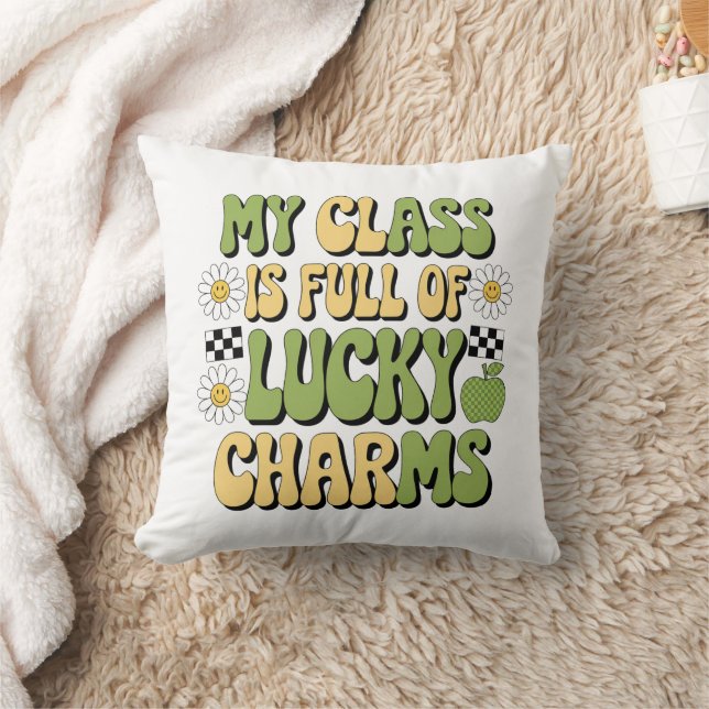 Mijn klas zit vol Lucky Charms Patricks leraar Kussen (Deken)