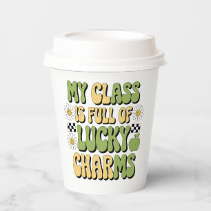 Mijn klas zit vol Lucky Charms Patricks leraar Papieren Bekers