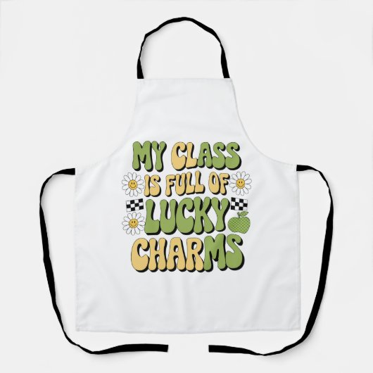 Mijn klas zit vol Lucky Charms Patricks leraar Schort (Voorkant)