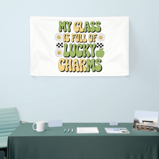 Mijn klas zit vol Lucky Charms Patricks leraar Spandoek (Beurs)