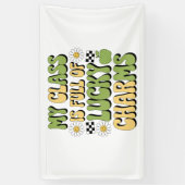 Mijn klas zit vol Lucky Charms Patricks leraar Spandoek (Verticaal)