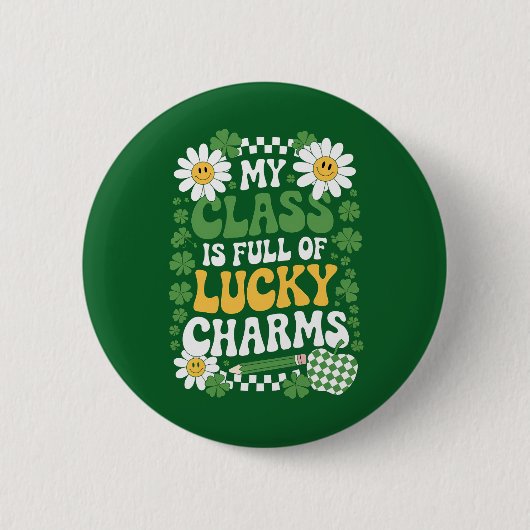 Mijn klas zit vol Lucky Charms St. Patrick's Day Ronde Button 5,7 Cm (Voorkant)