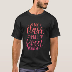 Mijn klas zit vol met een liefdevolle docent op de t-shirt
