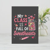 Mijn klas zit vol met schatjes Juf Valentijn  Aankondiging (Staand voorkant)