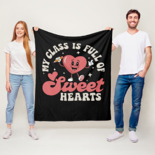 Mijn klas zit vol met schatjes Juf Valentijn Fleece Deken
