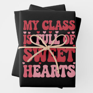 Mijn klas zit vol met schatjes Valentijnsdag  Inpakpapier Vel