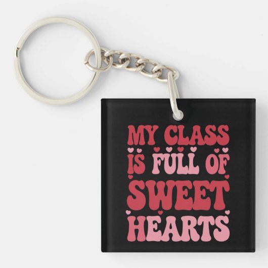 Mijn klas zit vol met schatjes Valentijnsdag Sleutelhanger (Voorkant)
