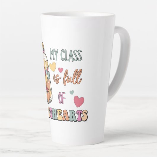 Mijn klas zit vol met Sweethearts Latte Mok (Rechterhoek)
