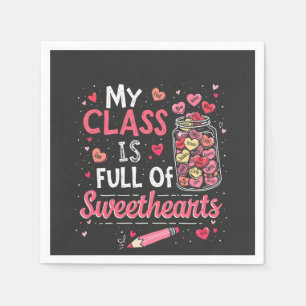 Mijn klas zit vol met Valentijn van liefjes Servet