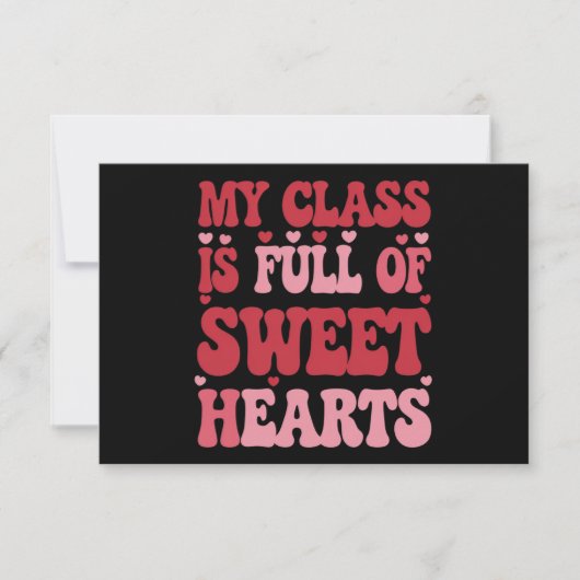 Mijn klas zit vol met Valentijnsdag Bedankkaart (Voorkant)
