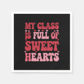 Mijn klas zit vol met Valentijnsdag Servet (Voorkant)