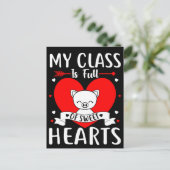 Mijn klas zit vol met zoete harten Valentijn Briefkaart (Staand voorkant)