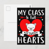 Mijn klas zit vol met zoete harten Valentijn Briefkaart (Voorkant / Achterkant)