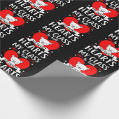 Mijn klas zit vol met zoete harten Valentijn Cadeaupapier (Hoek)