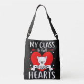 Mijn klas zit vol met zoete harten Valentijn Crossbody Tas (Achterkant)