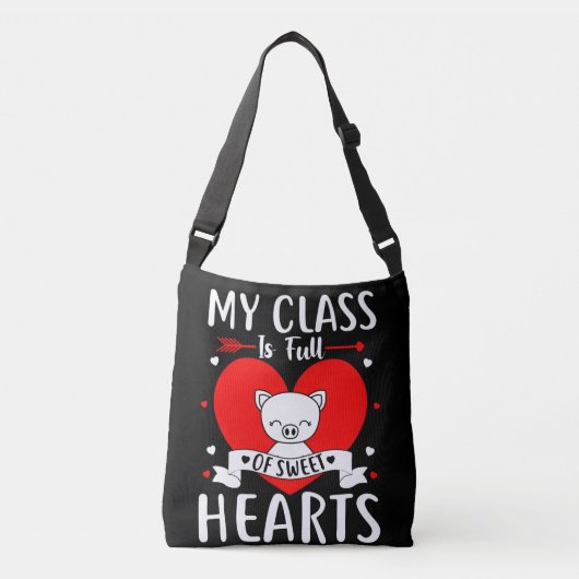 Mijn klas zit vol met zoete harten Valentijn Crossbody Tas (Voorkant)