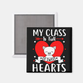 Mijn klas zit vol met zoete harten Valentijn Magneet (Voorkant / Achterkant)