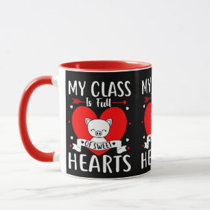 Mijn klas zit vol met zoete harten Valentijn Mok