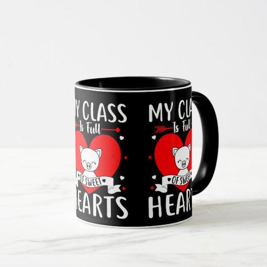 Mijn klas zit vol met zoete harten Valentijn Mok (Voorkant rechts)