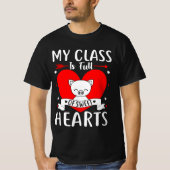 Mijn klas zit vol met zoete harten Valentijn T-shirt (Voorkant)