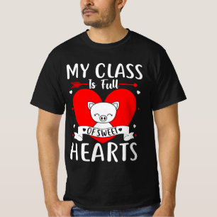 Mijn klas zit vol met zoete harten Valentijn T-shirt