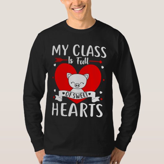 Mijn klas zit vol met zoete harten Valentijn T-shirt (Voorkant)