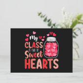 Mijn Klas Zit Vol Met Zoete Harten Valentijnsdag Kaart (Staand voorkant)
