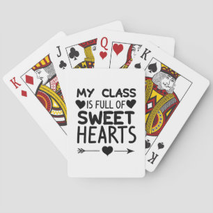Mijn klas zit vol zoete harten pokerkaarten