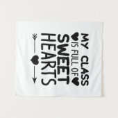 Mijn klas zit vol zoete harten wandkleed (Voorkant (horizontaal))